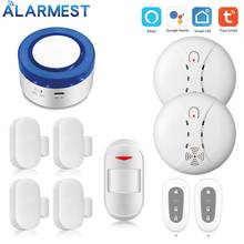 ALARMEST Wifi Smart Siren Alarm Mini Siren Door sensor PIR detector For smart life app  compatible  with Alexa 2024 - buy cheap