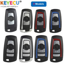 KEYECU 3/4 Button Smart Remote Car Key Shell Fob For BMW CAS4 F 3 5 7 Series E90 E92 E93 X5 F10 F20 F30 F40 Key Case Cover 2024 - buy cheap