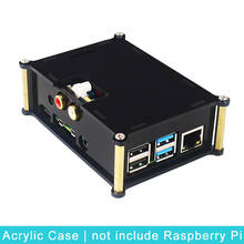 Carcasa de acrílico para Raspberry Pi 4, modelo B PiFi DAC + V2.0, caja de tarjeta de sonido, carcasa para Raspberry Pi 4 DIFI DAC, extensión de tarjeta de Audio 2024 - compra barato
