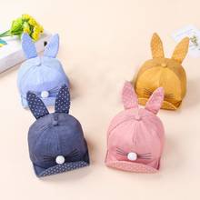 Sombreros para el sol para bebés, gorros de Diseño de conejo de primavera para bebé, Multicolor, informales 2024 - compra barato