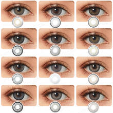 Современные серые цветные контакты MAGISTER, 2 шт. пара, годовые контактные линзы для глаз, натуральный Гибридный стиль, чехол со свободными линзами 2024 - купить недорого