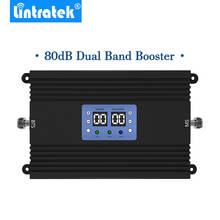 Lintratek 80db High Gain Powerful GSM 4G LTE Signal Booster 900Mhz 1800mhz 25dBm Cell Phone Cellular Repearer with AGC and MGC * 2024 - buy cheap
