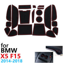 Anti-Slip Rubber Cup Cushion Door Groove Mat for BMW X5 F15 X5M M Power 2014~2018 Accessories Car Stickers mat for phone 2017 2024 - buy cheap