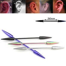 Leosoxs-Cono afilado para oreja, barra Industrial para uñas, Piercing Punk, joyería Popular, 2 uds., gran oferta 2024 - compra barato