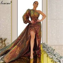 Fashion Design Muslim One Shoulder Celebrity Dresses Dubai Couture Red Carpet Runaway Dresses Party Robe De Soiree Gowns Vestido 2024 - buy cheap