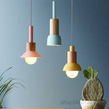 Luminária pendente de madeira e ferro, lustre moderno com luzes led de metal para decoração, cozinha, sala de jantar, café, casa, luminárias industriais