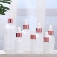 5pcs 5ml/10ml/15ml/20ml/30ml/50ml Empty Frosted Glass Dropper Bottles Essential Oil Liquid Aromatherapy Pipette Containers Jars 2024 - buy cheap