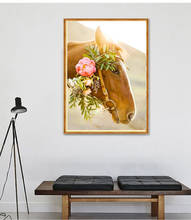DIY new square diamond painting 5D galloping horse animal diamond embroidery rhinestone landscape mosaic home decoration gift 2024 - buy cheap