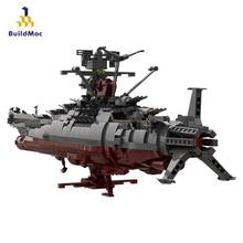 Buildmoc-barco de guerra de la guerra espacial, película, nave espacial, acorazado, Yamato, ciudad famosa, bloques de construcción Moc, juguetes educativos, regalos 2024 - compra barato