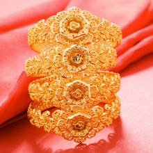 4pcs Dubai Bangle For Women Indian Bracelet Africa Ball Jewelry Gold color Bangle&Bracelet Ethiopian Wedding Bride Jewelry 2024 - buy cheap