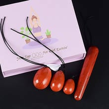 Dropshipping Red Jasper Yoni Egg Set Massage Wand Natural Gemstone Women Kegel Exerciser Drilled Jade Eggs Crystal Sphere 2024 - buy cheap