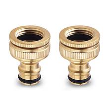 2 Pack Br Garden Hose/Hosepipe Tap Connector 1/2 Inch and 3/4 Inch 2-in-1 Female Threaded Faucet Adapter 2024 - buy cheap