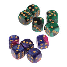 10Pieces 6-sided Game Dice 16mm Dice for Board Games and Teaching Math Multi-color 2024 - buy cheap