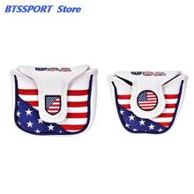 1 Pcs Golf Mallet Putter Covers Headcover PU Leather USA Flag Style Square Golf Club Head CoverGolf Head Cover 2024 - buy cheap