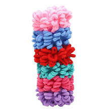 6pcs New Women Girls Flower Shape Tower Elastic Hair Band Colorful Wide POMPOM Rubber Band Soft Hair Rope For Hair Styling 2024 - buy cheap