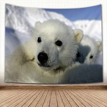 Animal Polar Bear Wall Tapestry Home Decoration Wall Carpet Rectangular Modern Printing Fabric Yoga Mat Blanket Tapestry New 2024 - buy cheap