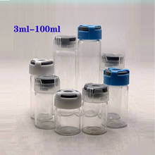 3-30ml transparent bayonet penicillin bottle sample sub packing experiment glass bottle with plastic anti-theft cover 2024 - buy cheap