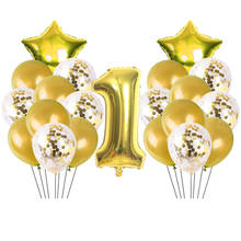 21 шт./компл. большой размер фольга конфетти для воздушного шара Латекс Гелий шары для свадьбы и дня рождения украшение вечерние детский душ 2024 - купить недорого