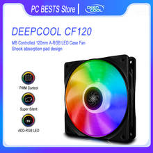 DEEPCOOL CF120 ARGB компьютерный чехол, вентиляторы, тихий и красочный светильник, охлаждающий вентилятор ЦП для 3pin ADD-RGB Headers 2024 - купить недорого