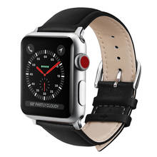 Pulseira para apple watch band 6 se 5 4 2 1 apontou cauda pulseira de couro para iwatch 44mm 40mm 42mm 38mm acessórios 2024 - compre barato
