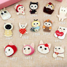 12 peças/lote harajuku bonito animal gato acrílico broches roupas amor coração emblemas mochila ícone lapela pinos jóias acessórios 2024 - compre barato