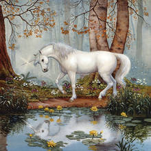 Pintura por números digital para crianças, brinquedo, cavalo, unicórnio, floresta, animal, faça você mesmo, arte na parede, pintura a óleo, presente de natal, decoração para casa 2024 - compre barato