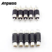 5pcs 10pcs RCA Female to Female Coupler Plug Audio Video Cable Jack Plug Adapter Converter RCA Male to Male Joiner Connector 2024 - buy cheap