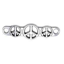 WYSIWYG 10pcs 11x39mm Jewelry DIY Handmade Craft Charms Antique Silver Color Peace Sign Connector 2024 - buy cheap
