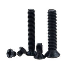 30PCS M3.5*8 10 12 14 16 18 20 25 30 Black Carbon Steel Cross Phillips Flat Countersunk Head Screw Bolt M3.5x8 M3.5x10 M3.5x30 2024 - buy cheap