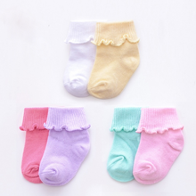 5Pair/lot new children's socks lace casual cotton children's baby socks 2024 - buy cheap