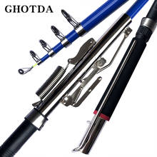 1.8m 2.1m 2.4m 2.7m Stainless Steel Automatic Fishing Rod Spinning Telescopic Automatic Spring Fishing Pole Sea River Lake 2024 - buy cheap