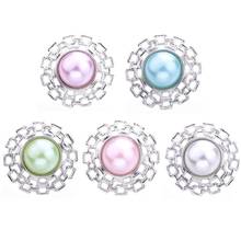 5pcs/lot New 18mm Snap Button Jewelry Metal Vintage Pearl Flower Snap Buttons Fit 18mm Snap Bracelets for Women 2024 - buy cheap