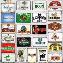 【YZFQ 】Belgium Beer Metal Vintage  Decorative Signs Wall Bar  Home  Restaurant kitchen Man Cave Decor Vintage 30X20CM DU-9144A 2024 - buy cheap