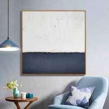 Hand-painted oil painting living room restaurant modern minimalist nordic abstract art large porch square hanging painting decor 2024 - buy cheap