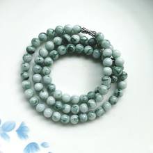 Jade natural esmeralda 6mm contas colar ajustável charme jóias moda acessórios mão-esculpida homem mulher presentes sorte amuleto 2024 - compre barato
