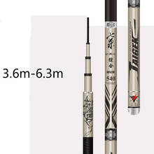 Super Light Hard 3.6m/3.9m/4.5m/4.8m/5.4m/6.3m Telescopic Fishing Rod Carbon Fiber Hand Pole for Carp Fishing Taiwan Fishing Rod 2024 - buy cheap