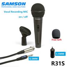 Samson-micrófono de mano dinámico R31S PARA Karaoke y grabación, profesional, con Cable y Clip de micrófono 2024 - compra barato