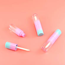 Tubo de brilho labial vazio com gradiente rosa, 50 tamanhos, 4ml, recipiente de escova, ferramentas de beleza, tubos de brilho labial recarregáveis 2024 - compre barato