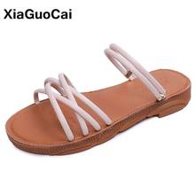 2019 Summer Women Slippers Concise Gladiator Female Flip Flops Rome Shoes Flat Ladies Beach Footwear Slides Outdoor Sandals 2024 - buy cheap