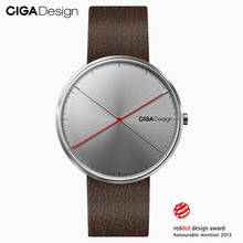 CIGA Design CIGA Watch Retro Royal Leather Simple Quartz Watch Steel Belt Red Dot Design Award Watch Men's Fashion Watches 2024 - buy cheap