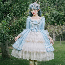 Lolita palace gorgeous dress Princess tea party sweet lolita dress vintage lace bowknot high waist victorian dress cosplay 2024 - buy cheap