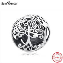 Original novo 100% 925 Sterling Silver Charm Bead Raízes Familiares Encantos Herança Árvore Fit Pulseiras Diy Jóias Mulheres 2024 - compre barato