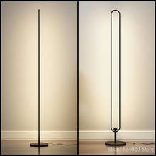 Lámpara de pie LED minimalista, estilo nórdico, para dormitorio, sala de estar, lámpara Vertical con Control remoto y atenuación 2024 - compra barato