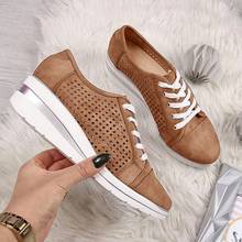 Fashion Women Flats Shoes Female Hollow Breathable Mesh Casual Shoes for Ladies Slip on Flats Loafers Lace Up Shoes Beach 2024 - buy cheap