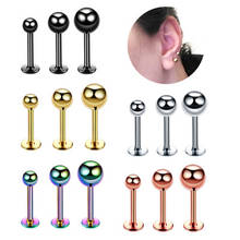 16G 3mm/4mm/5mm Labret Lip Bar Stud Piercing 16 Gauge Stainless Steel Cartilage Ear Tragus Stud Piercing Earring 2024 - buy cheap