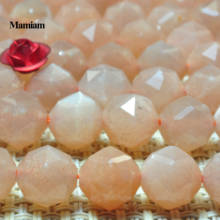 Mamiam Natural A Sunstone Diamond Faceted Beads 8mm Round Stone DIY Bracelet Necklace Gemstone Jewelry Making or Gift Design 2024 - buy cheap