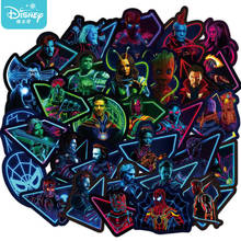 Disney-pegatinas de Los Vengadores de Marvel para niños, 50 Uds., dibujos animados, Anime, equipaje, monopatín, guitarra, portátil, juguete 2024 - compra barato