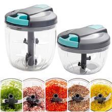 Cortador Manual de verduras, picadora de carne, picadora de ajo, fruta, cebolla, herramienta de cocina multifunción, 500/900ml 2024 - compra barato