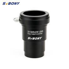 SVBONY Barlow Lens 2X 1.25'' Metal  FMC w/ M42x0.75 Thread for Astronomy Monocular Telescope 2024 - buy cheap
