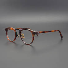 Classic Titanium Acetate Glasses Frame Men Women Vintage Round Circle Eyeglasses Transparent Optical Myopia Prescription Eyewear 2024 - buy cheap